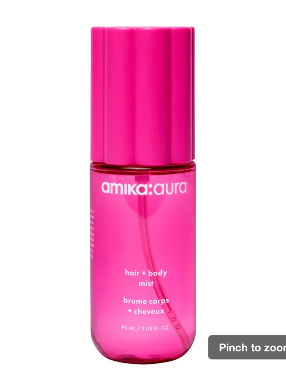 amika:aura Hair & Body Mist with Vanilla and Pink Grapefruit